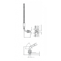 Термопара с уменьшенным цилиндрическим корпусом и прямоугольным отводом
