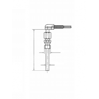 Датчик цилиндрического корпуса с прямоугольным отводом. Винтовой стопор